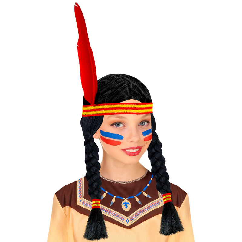 Indiánská paruka dívčí